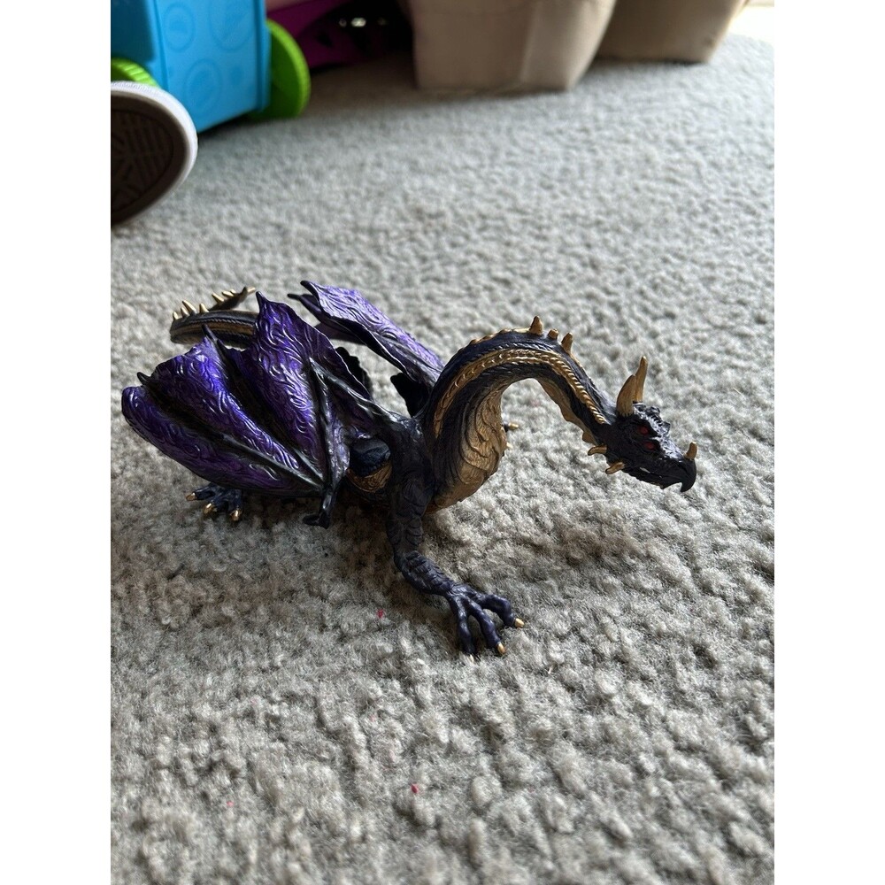 Safari Ltd Midnight Moon Dragon Purple and Gold Mythical Fantasy Toy Figure 2008